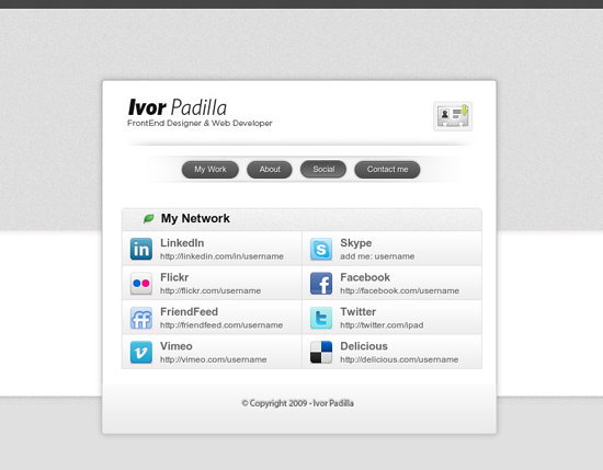 30 elegant grey light vcard designs