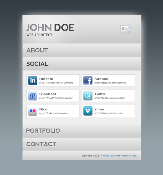 30 elegant grey light vcard designs