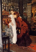 Joseph Tissot Young Ladies Looking At 