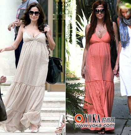 左:Angelina Jolie 右:Ashlee Simpson