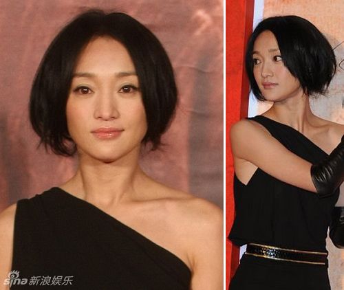 黑色斜肩礼服露出优美锁骨