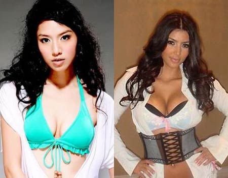 中外女星美胸比拼