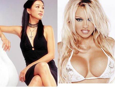 中外女星美胸比拼