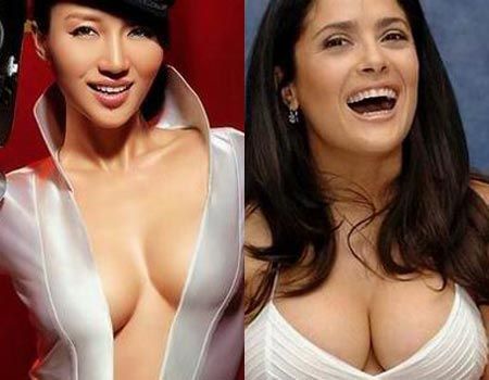 中外女星美胸比拼