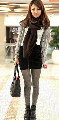 20款开襟毛衣 <wbr>应对三地温差 高腰裙装饰拉链,多带点缀的短靴 超时尚