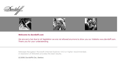 Davidoff website