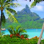 staring out at Mt.Otemanu from the resort